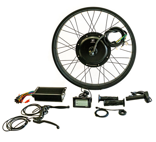 3000W 26" x 4.0" Fat Bike Rear Wheel E-Bike Hub Motor Kit